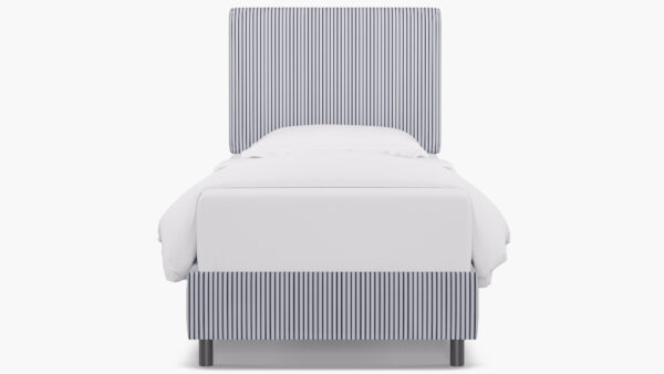 The Inside | Square Back Bed | Navy Classic Ticking Stripe