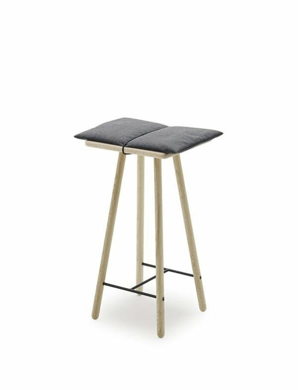 Skagerak by Fritz Hansen | Georg Bar Stool - Black Painted Oak / Dark Grey