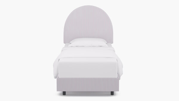 The Inside | Arched Back Bed | Pink Classic Ticking Stripe