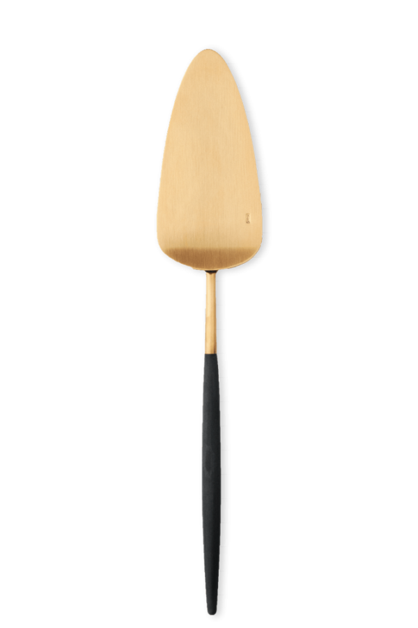 Cutipol | Goa Cake Server - Brushed Gold and Black Handle