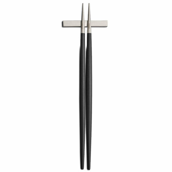 Cutipol | Goa Chopstick Set - Brushed Steel - Black