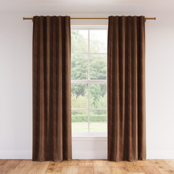 The Inside | Printed Linen Unlined Curtain | 50" x 96" | Antelope