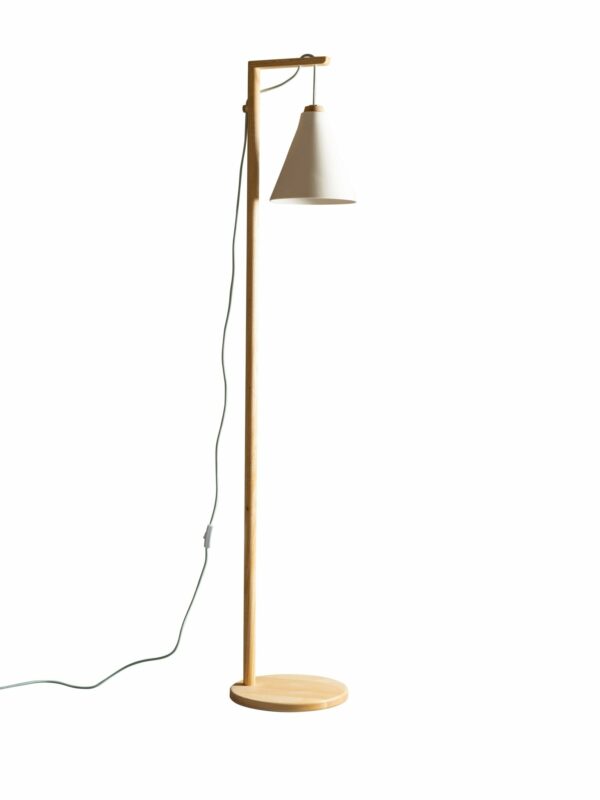 Volk | Halsey Floor Lamp - Ash/White