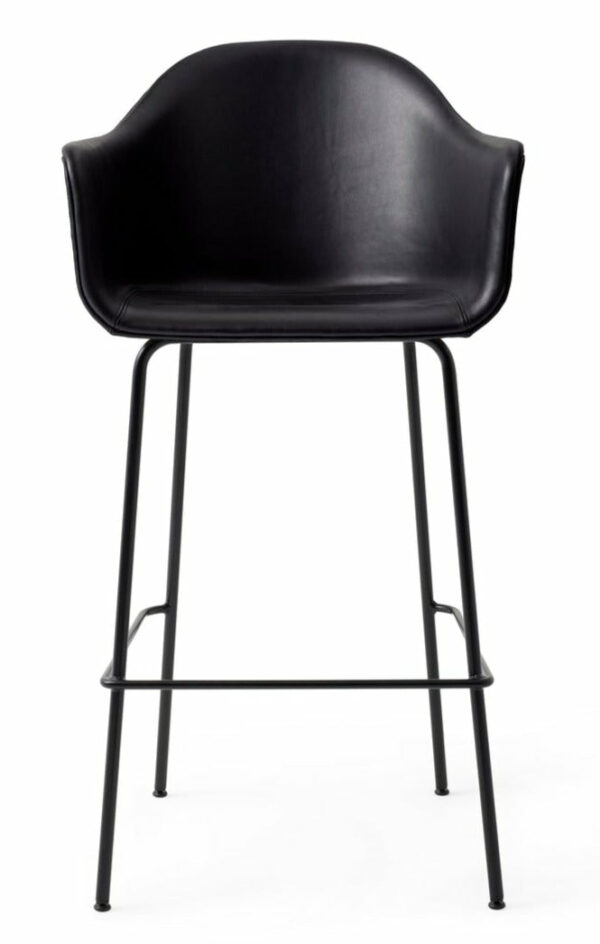 Audo Copenhagen | Harbour Bar Chair - Black Dakar Leather 0842