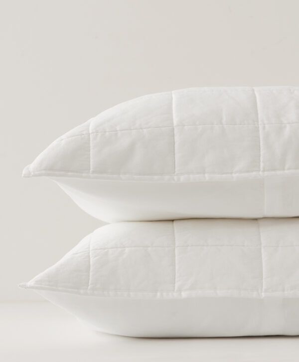 PACT Apparel | Home White Organic Quilted Sham 2-Pa