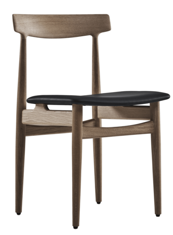 Eikund | Hertug Dining Chair - Black Lacquered Oak / Aniline Black