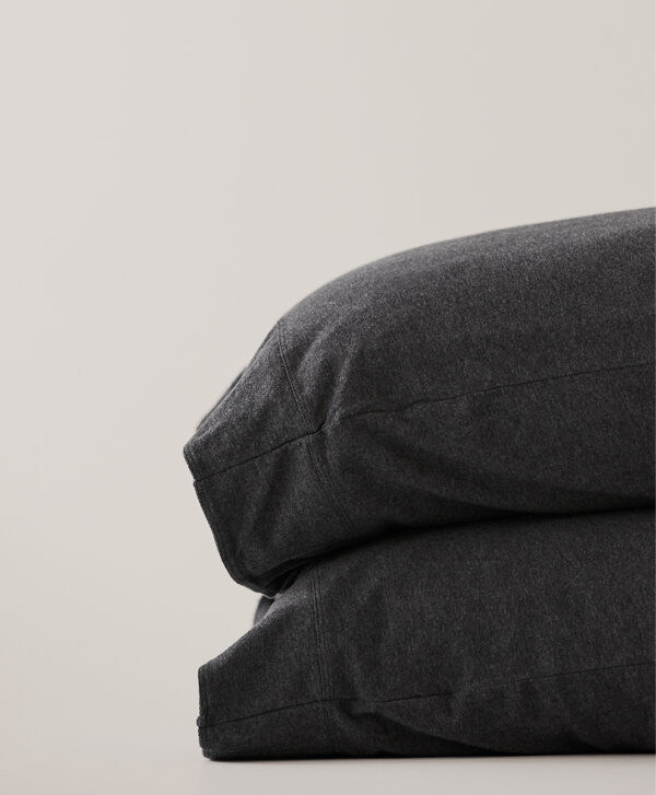 PACT Apparel | Home Charcoal Heather Organic Favorite Tee Pillowcase 2-Pa