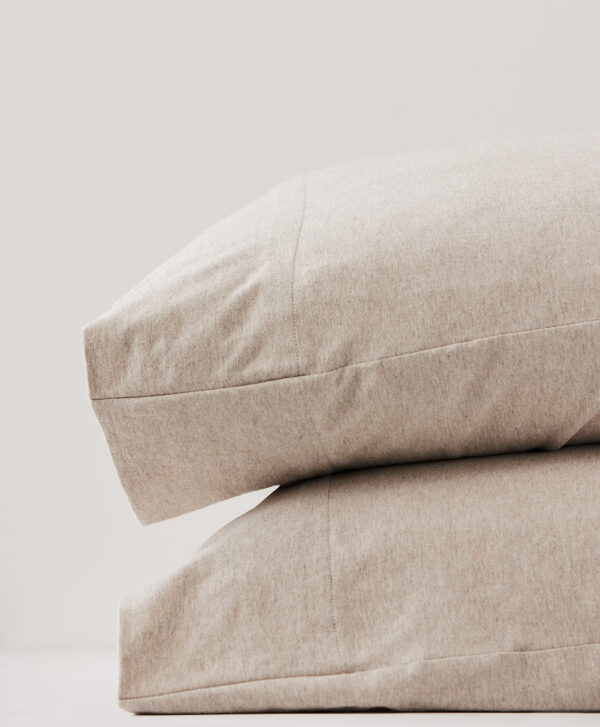 PACT Apparel | Home Wheat Heather Organic Favorite Tee Jersey Pillowcase 2-Pa