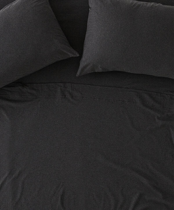 PACT Apparel | Home Charcoal Heather Organic Favorite Tee Jersey Sheet Set TX