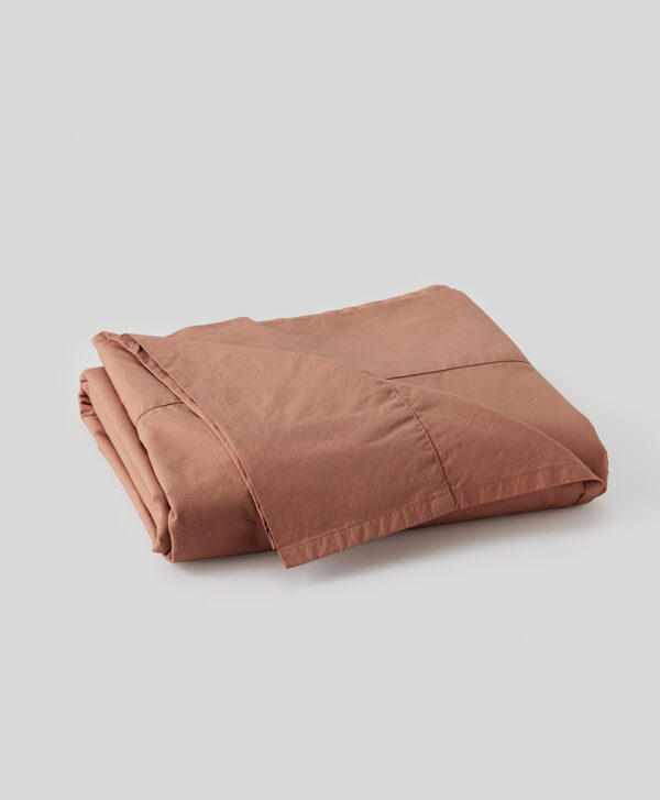 PACT Apparel | Home Mocha Mousse Organic Cool-Air Percale Flat Sheet