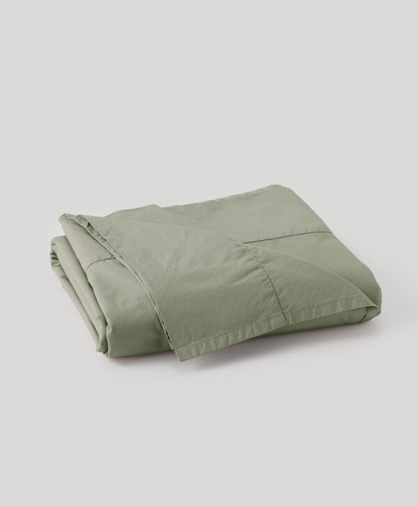 PACT Apparel | Home Seagrass Organic Cool-Air Percale Flat Sheet