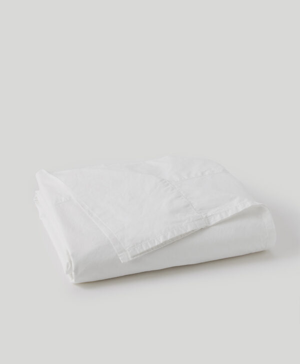 PACT Apparel | Home White Organic Cool-Air Percale Flat Sheet