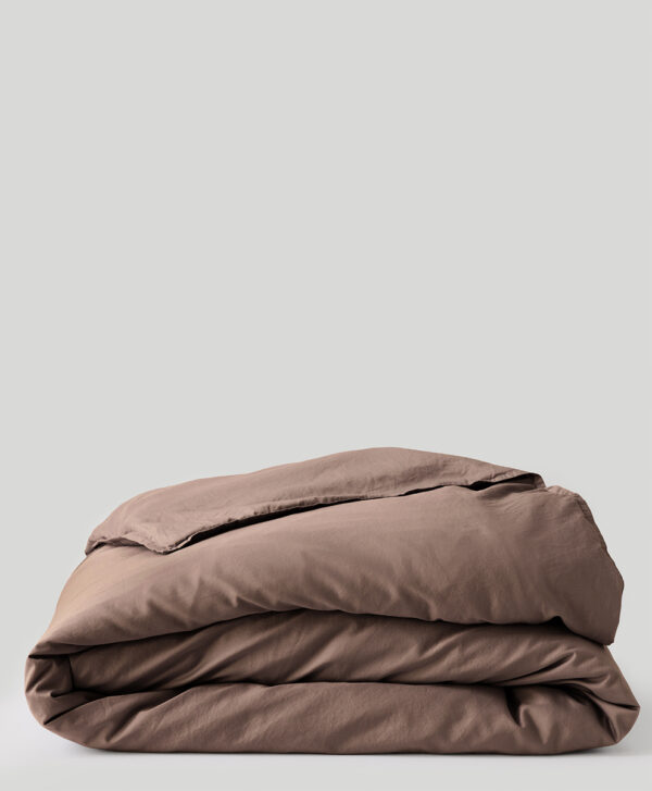 PACT Apparel | Home Deep Taupe Organic Room Service Sateen Duvet Cover FQ