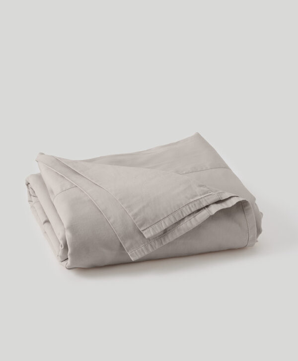 PACT Apparel | Home Dove Grey Organic Room Service Sateen Flat Sheet