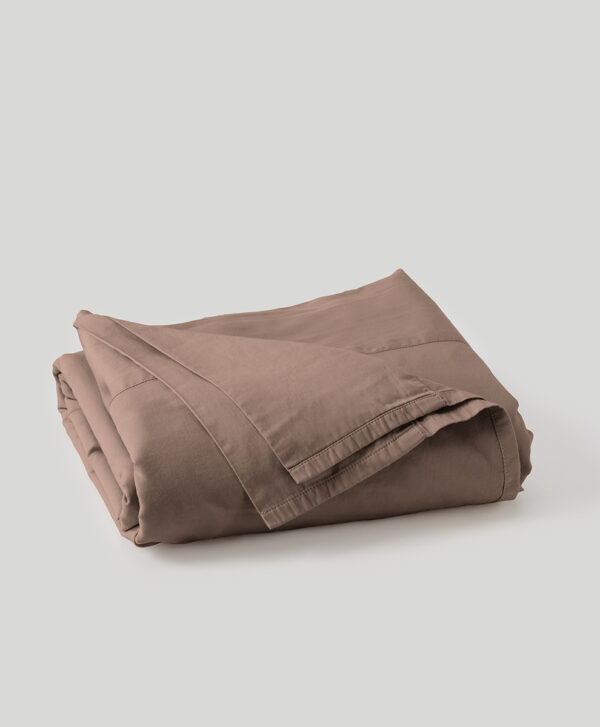 PACT Apparel | Home Deep Taupe Organic Room Service Sateen Flat Sheet