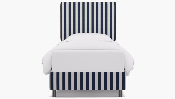 The Inside | Square Back Bed | Navy Cabana Stripe