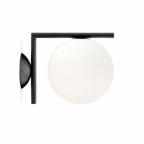 Flos | IC Ceiling & Wall Light - Black / C/W1: 8.5" H