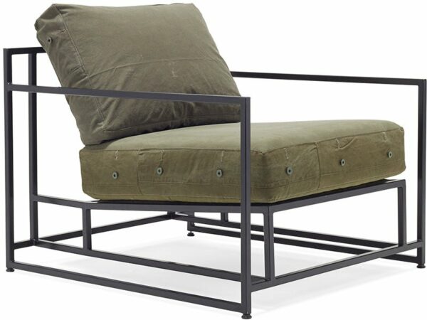 Stephen Kenn | Inheritance Armchair - Black Frame/Military Canvas