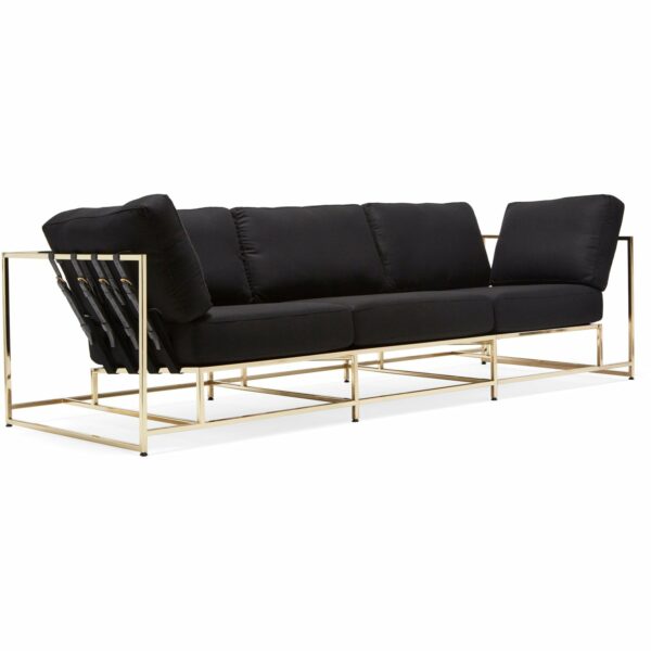 Stephen Kenn | Inheritance Sofa - Black Wool & Brass