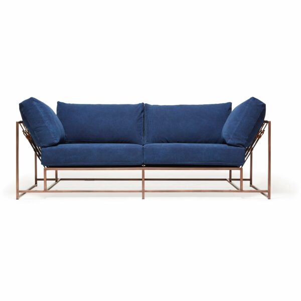 Stephen Kenn | Inheritance Two Seat Sofa - Indigo Canvas