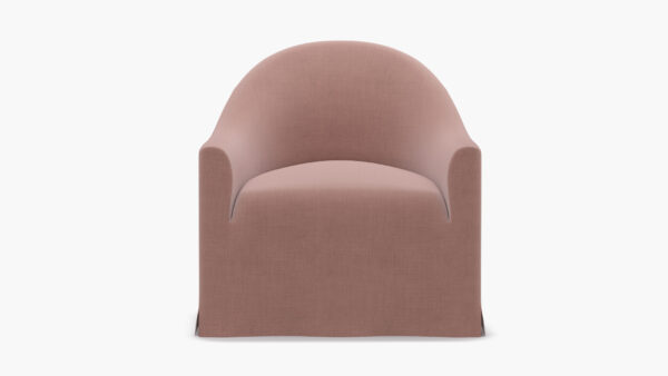 The Inside | Slipcover Swivel Chair | Blush Everyday Linen