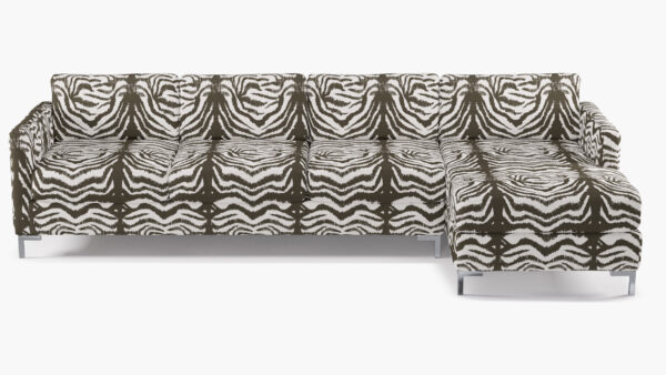 The Inside | Modern Sectional, Right Facing | Zebra