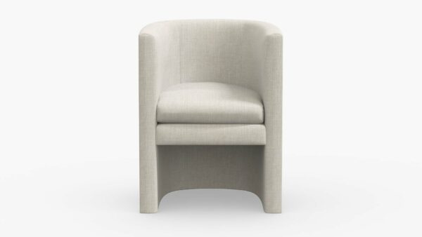 The Inside | Barrel Back Dining Chair | Talc Linen