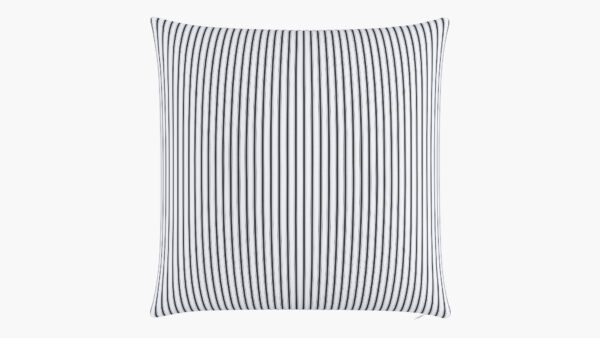 The Inside | Throw Pillow 26" | Black Classic Ticking Stripe | Feather Down