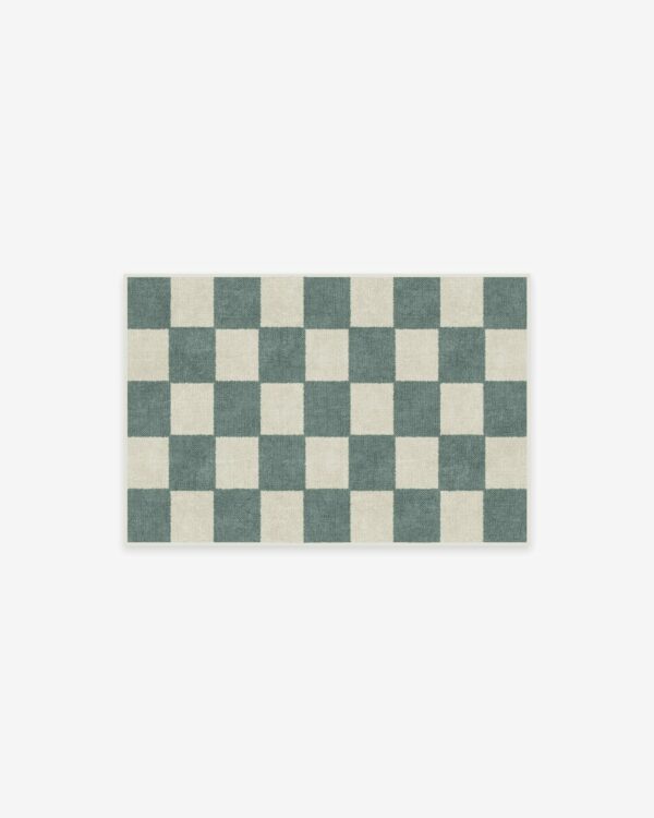 Ruggable | Jaque Checkered Slate Green Rug