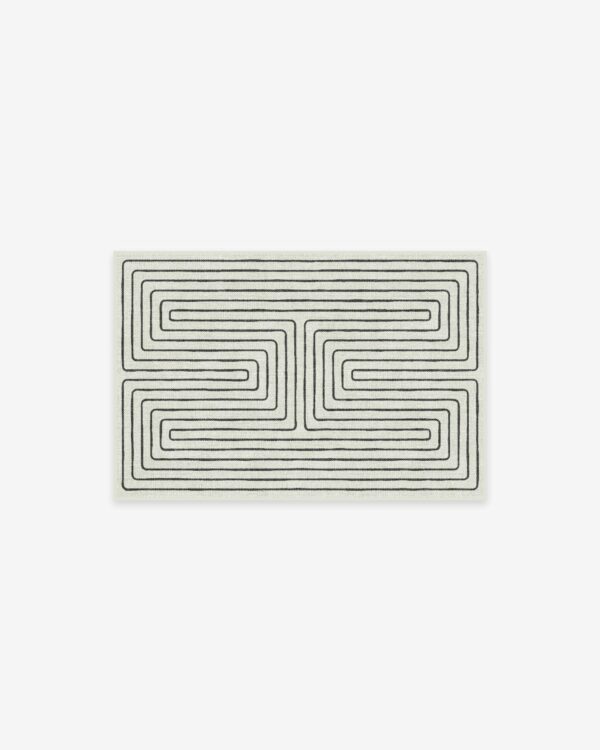 Ruggable | Jonathan Adler Labyrinth Black & Ivory Rug