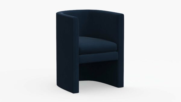 The Inside | Barrel Back Dining Chair | Navy Velvet