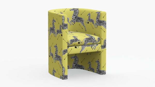 The Inside | Barrel Back Dining Chair | Yellow Zebra