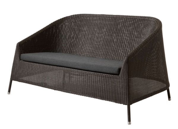 Cane Line | Kingston 2-Seater Lounge Sofa - Mocca / Add Black Cushion