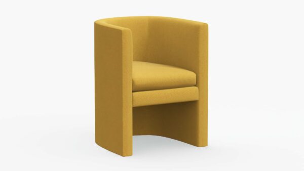 The Inside | Barrel Back Dining Chair | French Yellow Linen