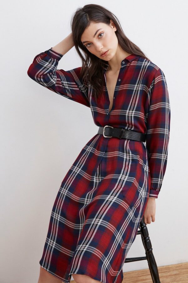 Velvet by Graham & Spencer | Tilda Plaid Shirt Dress (M), Velvet by Graham & Spencer