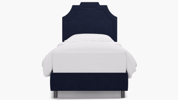 The Inside | Art Deco Bed | Navy Velvet