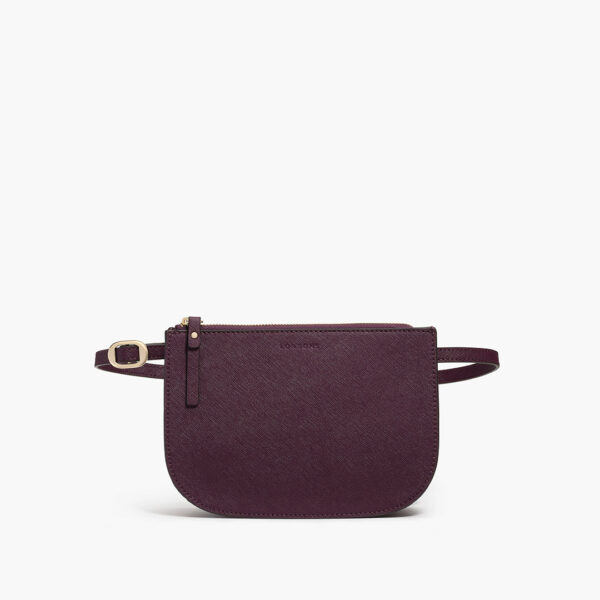 Lo & Sons | The Waverley 2 - Saffiano Leather - Plum / Gold / Grey