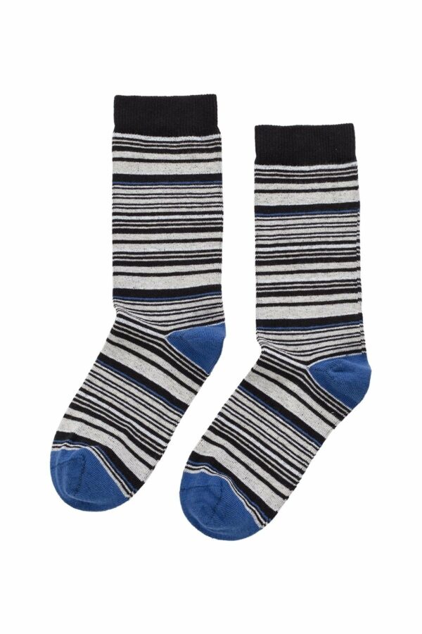 Velvet by Graham & Spencer | Multi Stripe Crew Sock By Little River Sock Mill