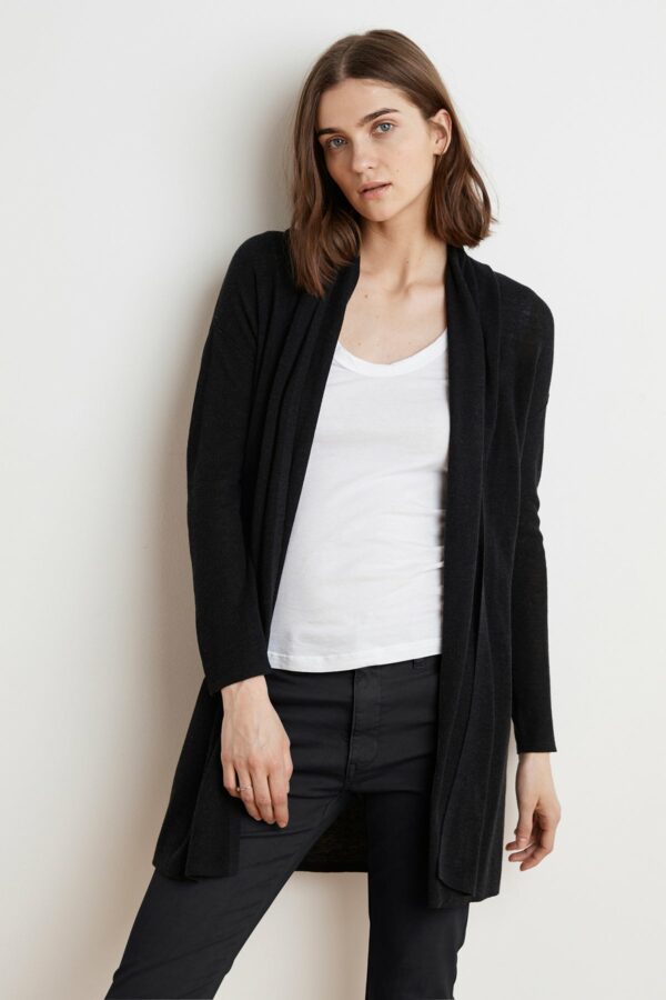 Velvet by Graham & Spencer | Cherie Lux Cotton Cardigan (S), Velvet by Graham & Spencer