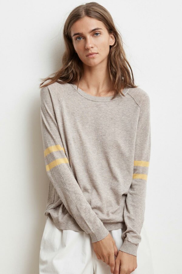 Velvet by Graham & Spencer | Theana Lux Cotton Raglan Knit Top (L), Velvet by Graham & Spencer