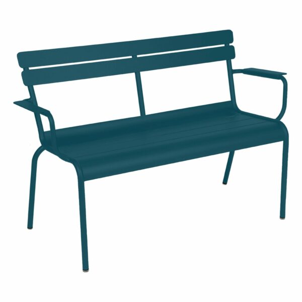 Fermob | Luxembourg 2-Seater Garden Bench - Acapulco Blue