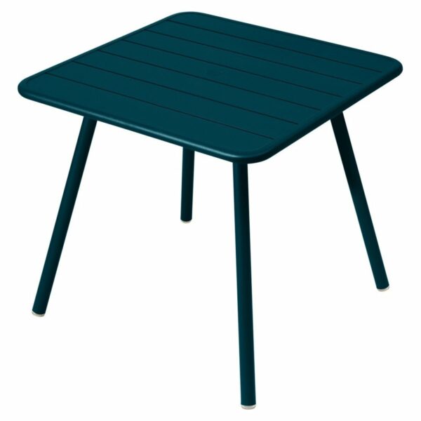 Fermob | Luxembourg 4 Leg Square Table - 32" x 32" - Acapulco Blue