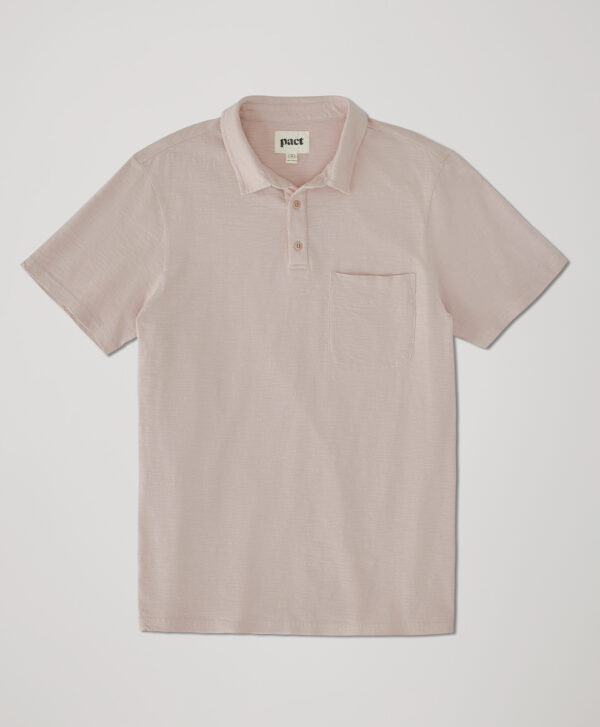 PACT Apparel | Men's Oat Field Midweight Slub Polo