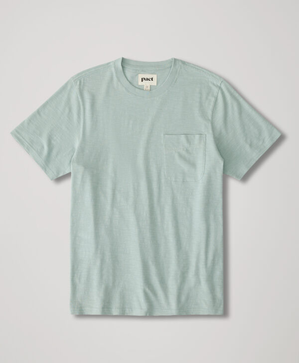 PACT Apparel | Men's Sky Blue Field Midweight Slub Crew Tee