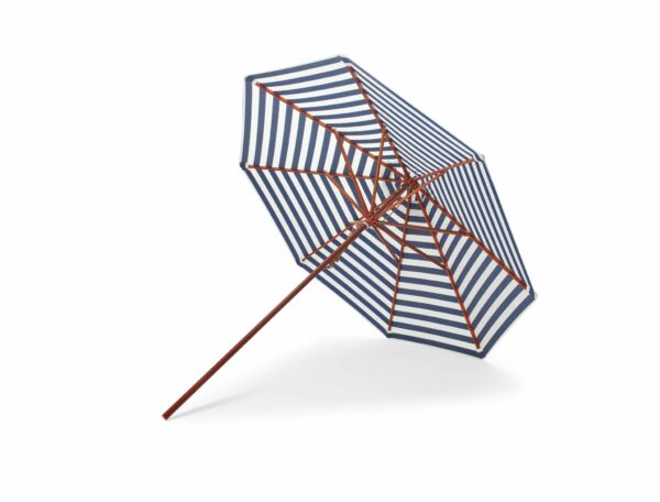 Skagerak by Fritz Hansen | Messina Umbrella Ø270 - Round Striped - Dark Blue Stripes