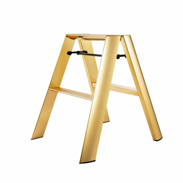 Hasegawa USA Inc | Metaphys Lucano Stepstool 2-Step - Metallic - Gold