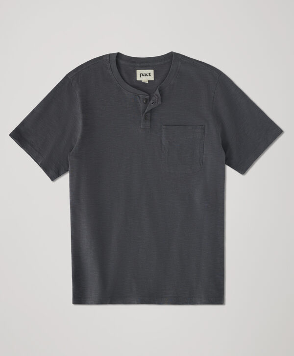 PACT Apparel | Men'sorm Field Midweight Slub Short Sleeve Henley