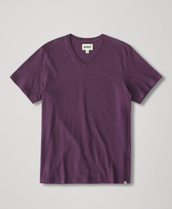 PACT Apparel | Men's Winter Bloom Heather Softspun V-Ne Tee