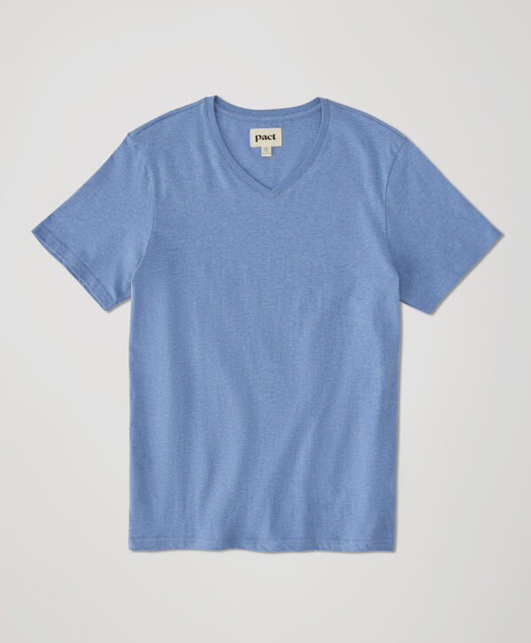 PACT Apparel | Men's Wedgewood Heather Softspun V-Ne Tee