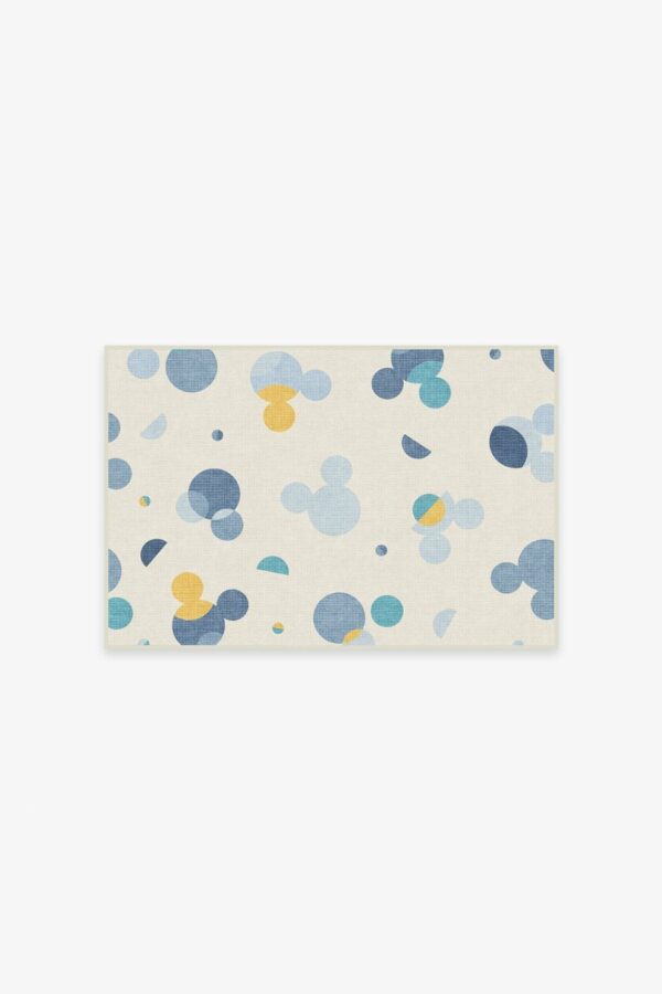 Ruggable | Mickey Polka Dots Slate Blue Rug